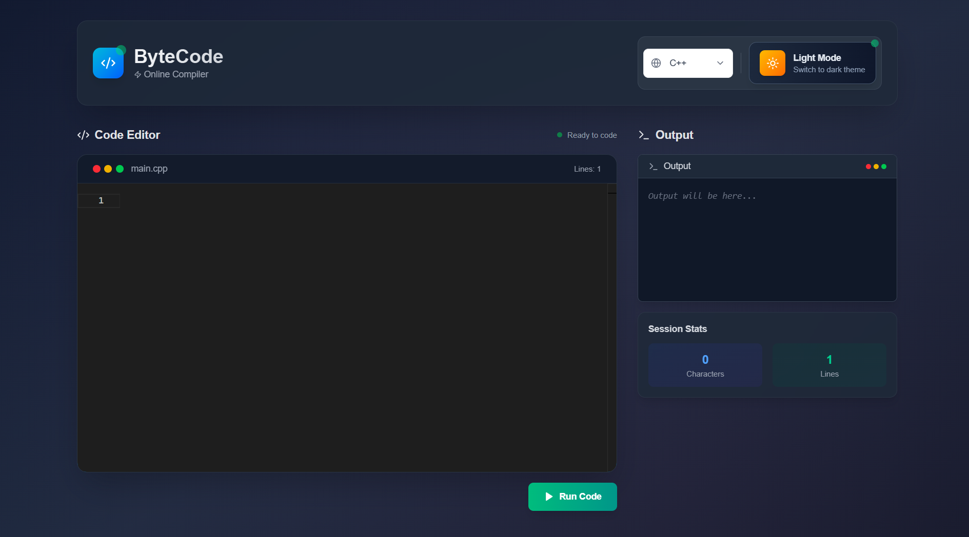 ByteCode - Online Code Compiler